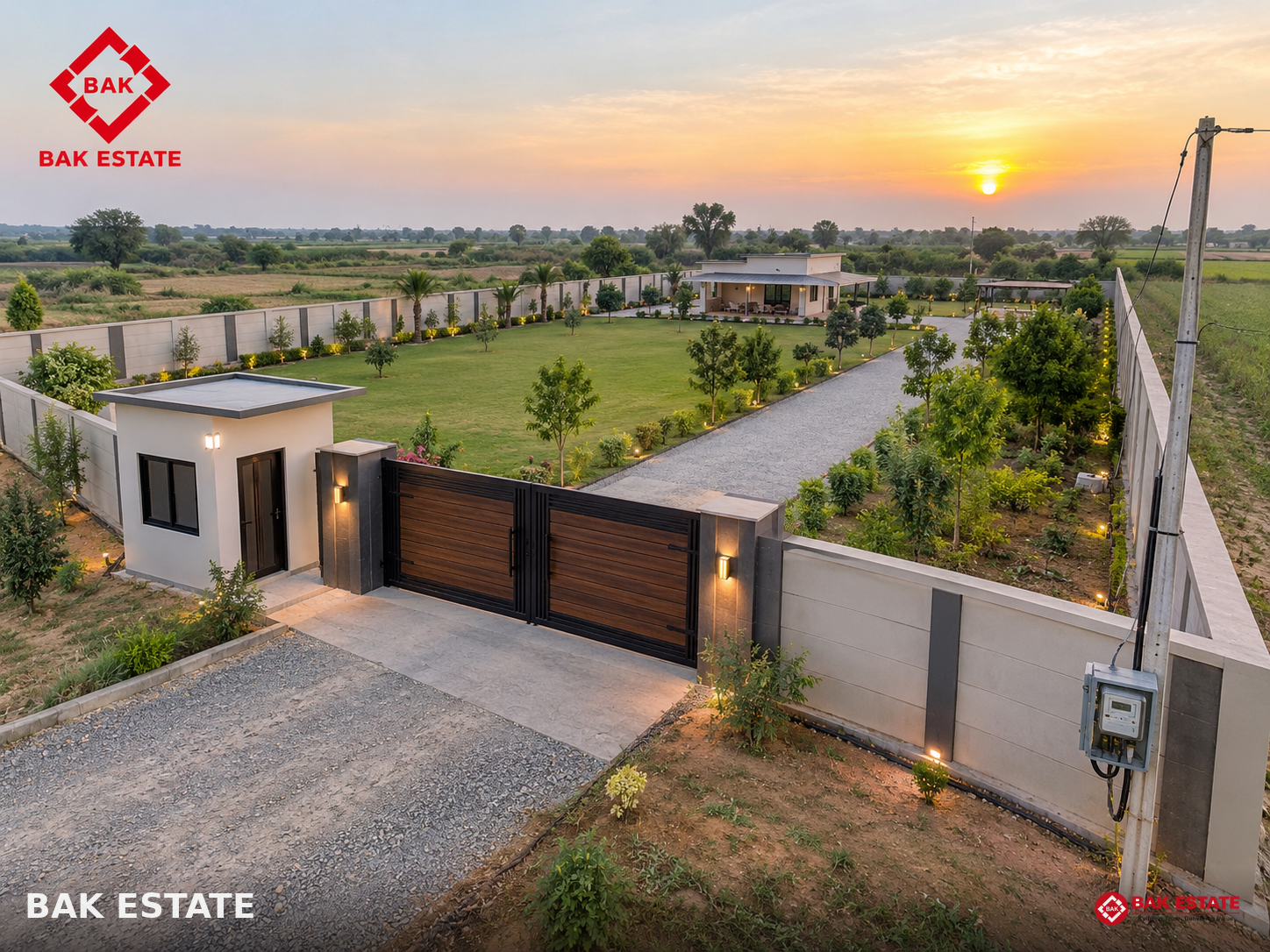 5.5 Kanal Farmhouse Land with complete boundry wall