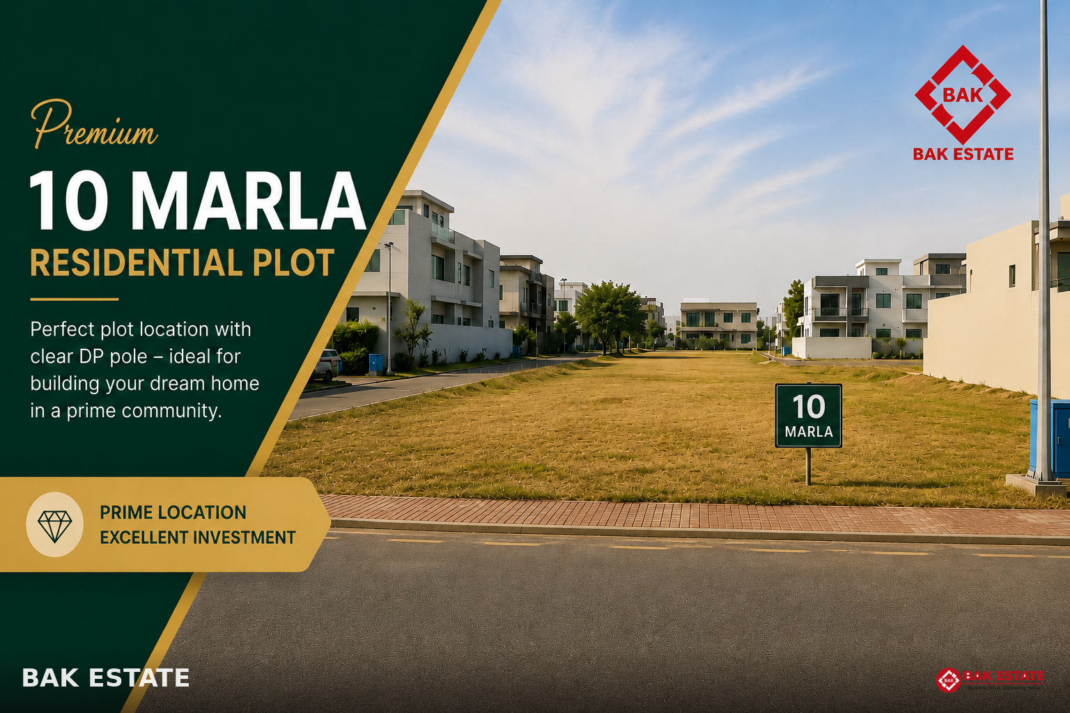 10 Marla Residential Plot No.2698 in R Block DHA Phase 9 Prism